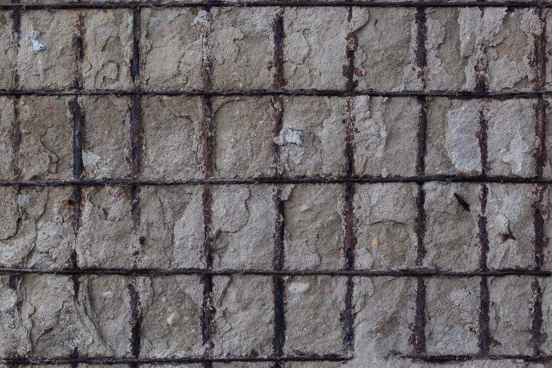 Stahlbeton als bildliches Modell für Fasziengewebe Struktur von Stahlbeton als Beispiel für Faszien und Muskelgewebe